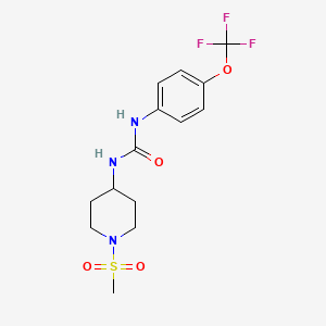 molecular formula C14H18F3N3O4S B1682563 1-(1-(Methylsulfonyl)piperidin-4-yl)-3-(4-(trifluoromethoxy)phenyl)urea CAS No. 950184-27-7