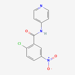 molecular formula C12H8ClN3O3 B1682576 2-Chloro-5-nitro-N-4-pyridinylbenzamide CAS No. 313516-66-4