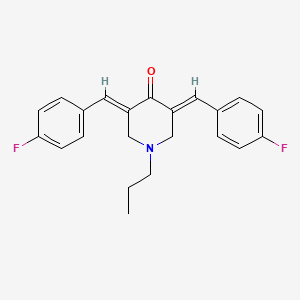 (3E,5E)-3,5-bis[(4-fluorophenyl)methylidene]-1-propylpiperidin-4-one
