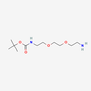 molecular formula C11H24N2O4 B1682593 tert-Butyl (2-(2-(2-aminoethoxy)ethoxy)ethyl)carbamate CAS No. 153086-78-3