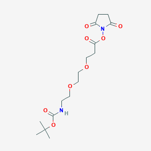 molecular formula C16H26N2O8 B1682595 Boc-NH-PEG2-C2-NHS ester CAS No. 2183440-73-3