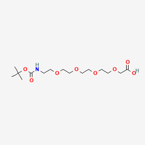 B1682599 2,2-Dimethyl-4-oxo-3,8,11,14,17-pentaoxa-5-azanonadecan-19-oic acid CAS No. 876345-13-0
