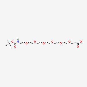 molecular formula C20H39NO10 B1682600 Boc-21-amino-4,7,10,13,16,19-hexaoxaheneicosanoic acid CAS No. 882847-13-4