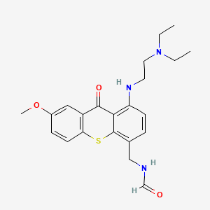 molecular formula C22H27N3O3S B1682615 Formamide, N-((1-((2-(diethylamino)ethyl)amino)-7-methoxy-9-oxo-9H-thioxanthen-4-yl)methyl)- CAS No. 155990-20-8