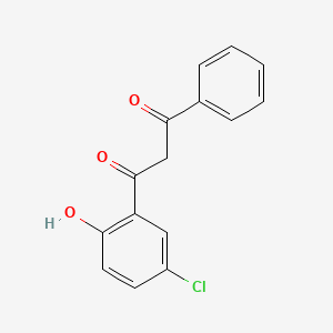 molecular formula C15H11ClO3 B1682628 1-(5-Chloro-2-hydroxyphenyl)-3-phenylpropane-1,3-dione CAS No. 5067-25-4