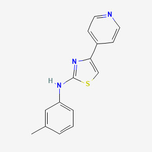 molecular formula C15H13N3S B1682635 4-(pyridin-4-yl)-N-(m-tolyl)thiazol-2-amine CAS No. 315702-99-9