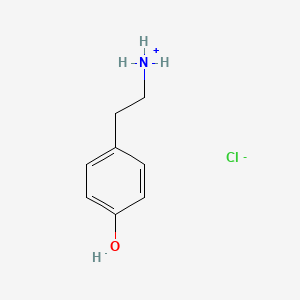 molecular formula C8H11NO.ClH<br>C8H12ClNO B1682648 Tyramine hydrochloride CAS No. 60-19-5