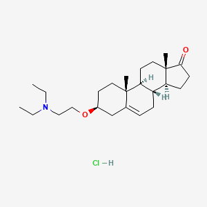 molecular formula C25H42ClNO2 B1682661 3beta-(2-Diethylaminoethoxy)androst-5-en-17-one hydrochloride CAS No. 3039-71-2