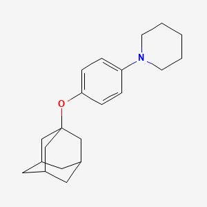 molecular formula C21H29NO B1682663 1-[4-(1-Adamantyloxy)phenyl]piperidine CAS No. 56714-70-6