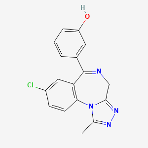 molecular formula C17H13ClN4O B1682664 3-(8-chloro-1-methyl-4H-[1,2,4]triazolo[4,3-a][1,4]benzodiazepin-6-yl)phenol CAS No. 141490-47-3