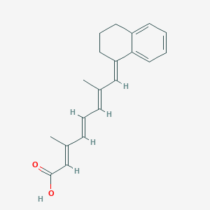 molecular formula C20H22O2 B1682669 3,7-dimethyl-8-(1,2,3,4-tetrahydro-1-naphthalenyliden)-(2E,4E,6E)-2,4,6-octatrienoic acid CAS No. 205252-59-1