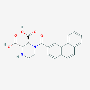 molecular formula C21H18N2O5 B1682673 1-(Phenanthrene-3-carbonyl)piperazine-2,3-dicarboxylic acid CAS No. 344768-30-5