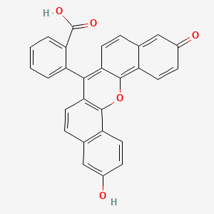 molecular formula C28H16O5 B1682680 2-(11-Hydroxy-3-oxo-3H-dibenzo[C,H]xanthen-7-YL)benzoic acid CAS No. 116679-69-7