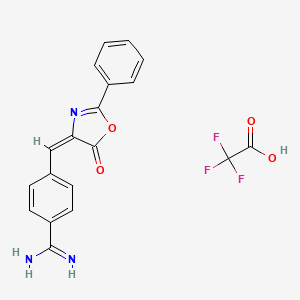 molecular formula C19H14F3N3O4 B1682690 (E)-UK122 (TFA) CAS No. 1186653-73-5