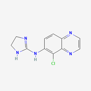 molecular formula C11H12ClN5 B1682691 5-chloro-N-(4,5-dihydro-1H-imidazol-2-yl)quinoxalin-6-amine CAS No. 91147-46-5