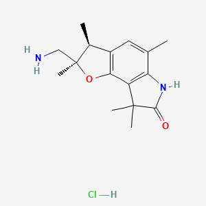 2-Aminomethyl-2,3,7,8-tetrahydro-2,3,5,8,8-pentamethyl-6H-furo(2,3-e)indole-7-one hydrochloride