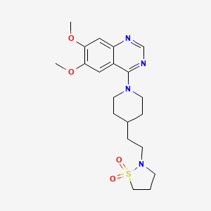 molecular formula C20H28N4O4S B1682695 2-(2-(1-(6,7-Dimethoxyquinazolin-4-yl)piperidin-4-yl)ethyl)isothiazolidine 1,1-dioxide CAS No. 113213-52-8