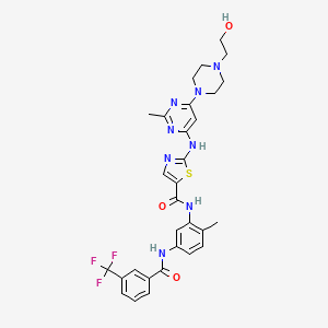 molecular formula C30H31F3N8O3S B1682698 UM-164 