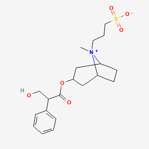 3-[3-(3-Hydroxy-2-phenylpropanoyl)oxy-8-methyl-8-azoniabicyclo[3.2.1]octan-8-yl]propane-1-sulfonate