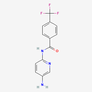 molecular formula C13H10F3N3O B1682771 N-(5-氨基吡啶-2-基)-4-(三氟甲基)苯甲酰胺 CAS No. 1011244-68-0
