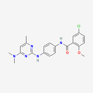 5-chloro-N-(4-((4-(dimethylamino)-6-methylpyrimidin-2-yl)amino)phenyl)-2-methoxybenzamide