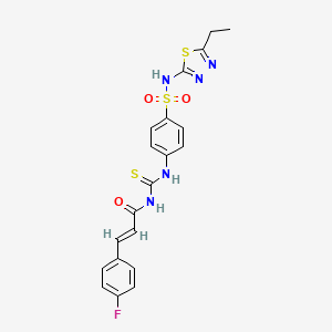 molecular formula C20H18FN5O3S3 B1682786 TG6-129 