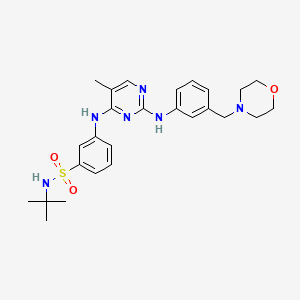N-(1,1-Dimethylethyl)-3-[[5-methyl-2-[[3-(4-morpholinylmethyl)phenyl]amino]-4-pyrimidinyl]amino]benzenesulfonamide