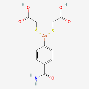molecular formula C11H16AsNO7S4 B1682791 Thiacetarsamide CAS No. 531-72-6
