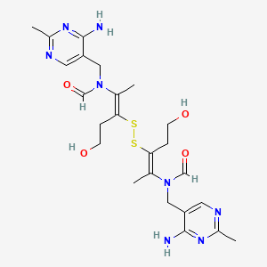 Formamide, N,N'-(dithiobis(2-(2-hydroxyethyl)-1-methyl-2,1-ethenediyl))bis(N-((4-amino-2-methyl-5-pyrimidinyl)methyl)-