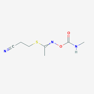 molecular formula C7H11N3O2S B1682802 2-cyanoethyl N-(methylcarbamoyloxy)ethanimidothioate CAS No. 25171-63-5