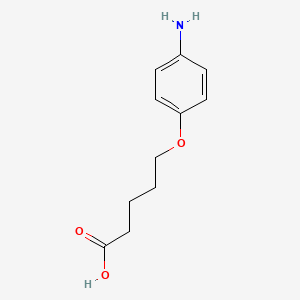 molecular formula C11H15NO3 B1682814 Valeric acid, 5-(p-aminophenoxy)- CAS No. 103852-82-0