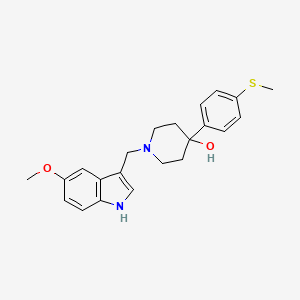 molecular formula C22H26N2O2S B1682837 1-((5-methoxy-1H-indol-3-yl)methyl)-4-(4-(methylthio)phenyl)piperidin-4-ol CAS No. 873445-73-9