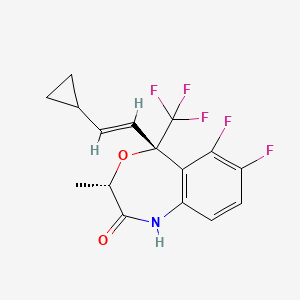 molecular formula C16H14F5NO2 B1682840 4,1-Benzoxazepinone analogue 2q CAS No. 933452-76-7