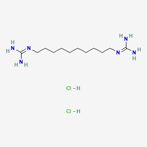 molecular formula C12H30Cl2N6 B1682853 1-[10-(diaminomethylideneamino)decyl]guanidine;dihydrochloride CAS No. 301-15-5