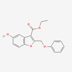 molecular formula C18H16O5 B1682863 Ethyl 5-hydroxy-2-(phenoxymethyl)-1-benzofuran-3-carboxylate CAS No. 171506-87-9