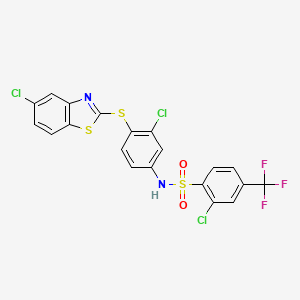 molecular formula C20H10Cl3F3N2O2S3 B1682870 T2384 CAS No. 315222-83-4