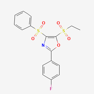5-(Ethylsulfonyl)-2-(4-fluorophenyl)-4-(phenylsulfonyl)-1,3-oxazole