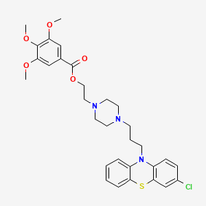 molecular formula C31H36ClN3O5S B1682875 2-{4-[3-(3-Chloro-10h-phenothiazin-10-yl)propyl]piperazin-1-yl}ethyl 3,4,5-trimethoxybenzoate CAS No. 38455-99-1
