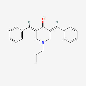 molecular formula C22H23NO B1682877 (3E,5E)-3,5-dibenzylidene-1-propylpiperidin-4-one CAS No. 296798-88-4