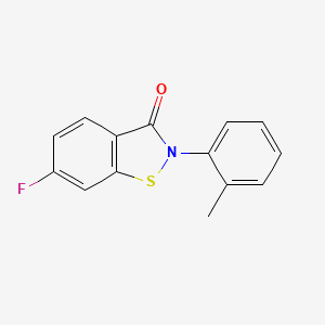 molecular formula C14H10FNOS B1682892 6-Fluoro-2-(2-methylphenyl)-1,2-benzothiazol-3-one CAS No. 727664-79-1