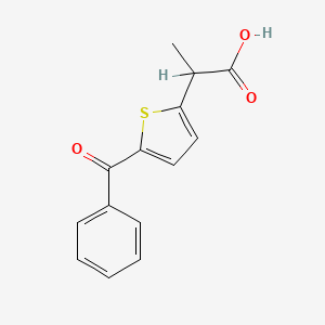 molecular formula C14H12O3S B1682900 Tiaprofenic Acid CAS No. 33005-95-7