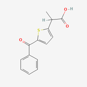molecular formula C14H12O3S B1682900 Tiaprofenic acid CAS No. 33005-95-7