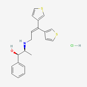 molecular formula C20H22ClNOS2 B1682910 Tinofedrine HCl CAS No. 50776-39-1