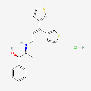 molecular formula C20H22ClNOS2 B1682910 Tinofedrine hydrochloride CAS No. 50776-39-1