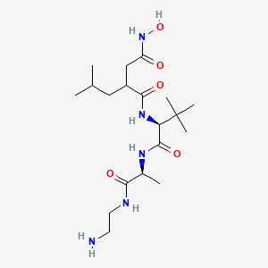 molecular formula C19H37N5O5 B1682929 N-(R)-[2-(Hydroxyaminocarbonyl)methyl]-4-methylpentanoyl-L-t-butyl-alanyl-L-alanine, 2-aminoethyl Amide CAS No. 187034-31-7