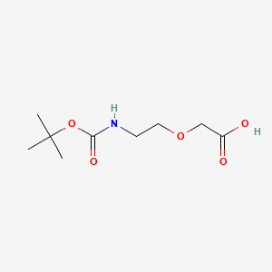 molecular formula C9H17NO5 B1682941 2-(2-((tert-Butoxycarbonyl)amino)ethoxy)acetic acid CAS No. 142929-49-5