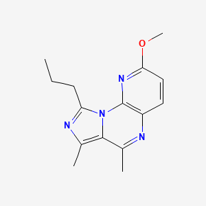 molecular formula C15H18N4O B1682945 2-Methoxy-6,7-dimethyl-9-propylimidazo[1,5-a]pyrido[3,2-e]pyrazine CAS No. 959705-64-7