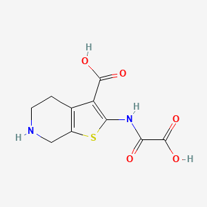 molecular formula C10H10N2O5S B1682949 2-(Oxalyl-amino)-4,5,6,7-tetrahydro-thieno[2,3-C]pyridine-3-carboxylic acid CAS No. 243967-42-2
