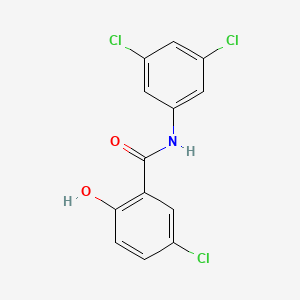 molecular formula C13H8Cl3NO2 B1682955 5-chloro-N-(3,5-dichlorophenyl)-2-hydroxybenzamide CAS No. 106480-60-8