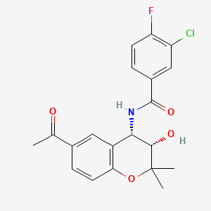 molecular formula C20H19ClFNO4 B1682987 Tonabersat CAS No. 175013-84-0